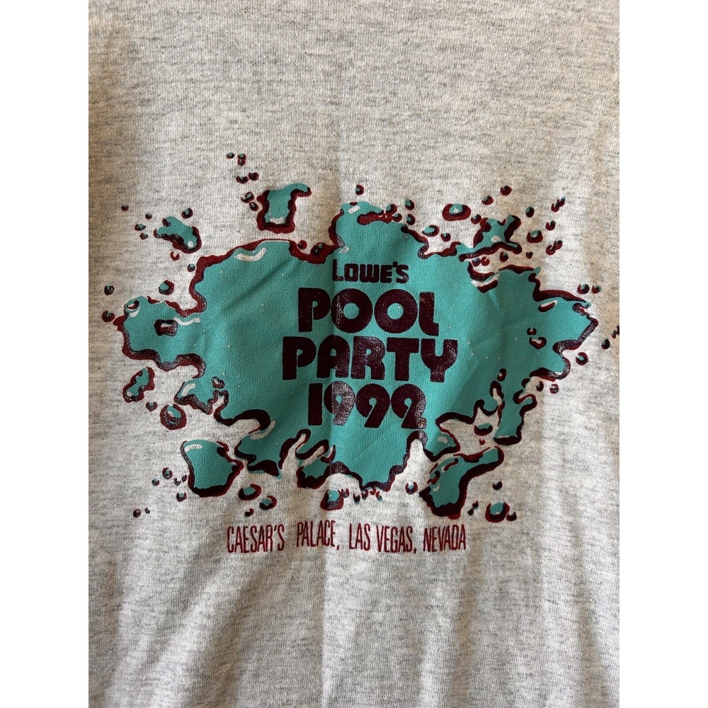 Vintage Caesars Palace 1992 Lowe's Pool Party Single Stitch XL Russell